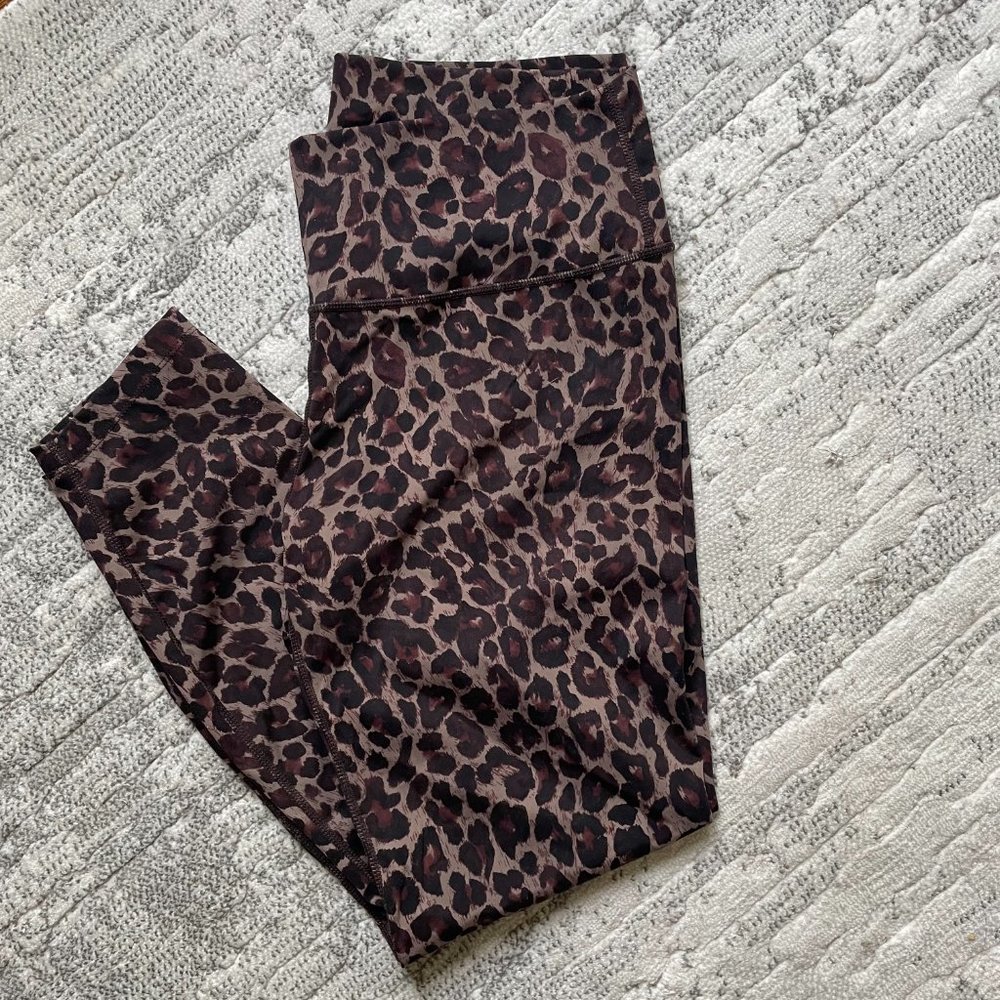 Varley Luna Leopard Print High Rise Legging XL